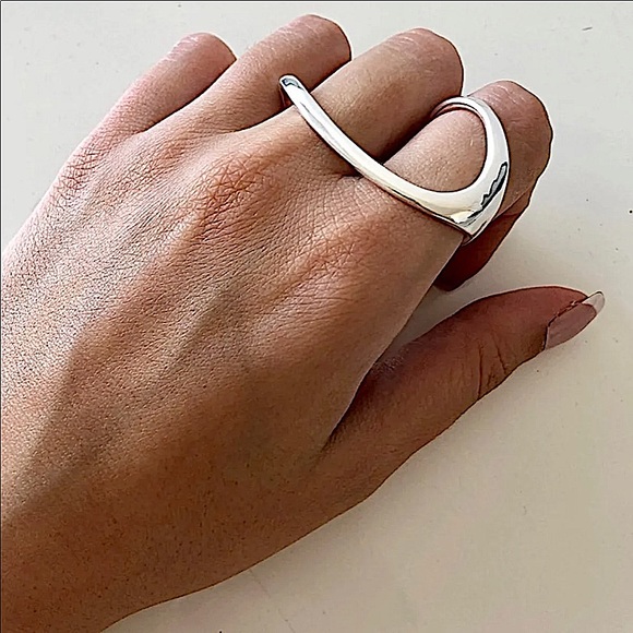 Irregular Sterling Silver Ring - Picture 9 of 17